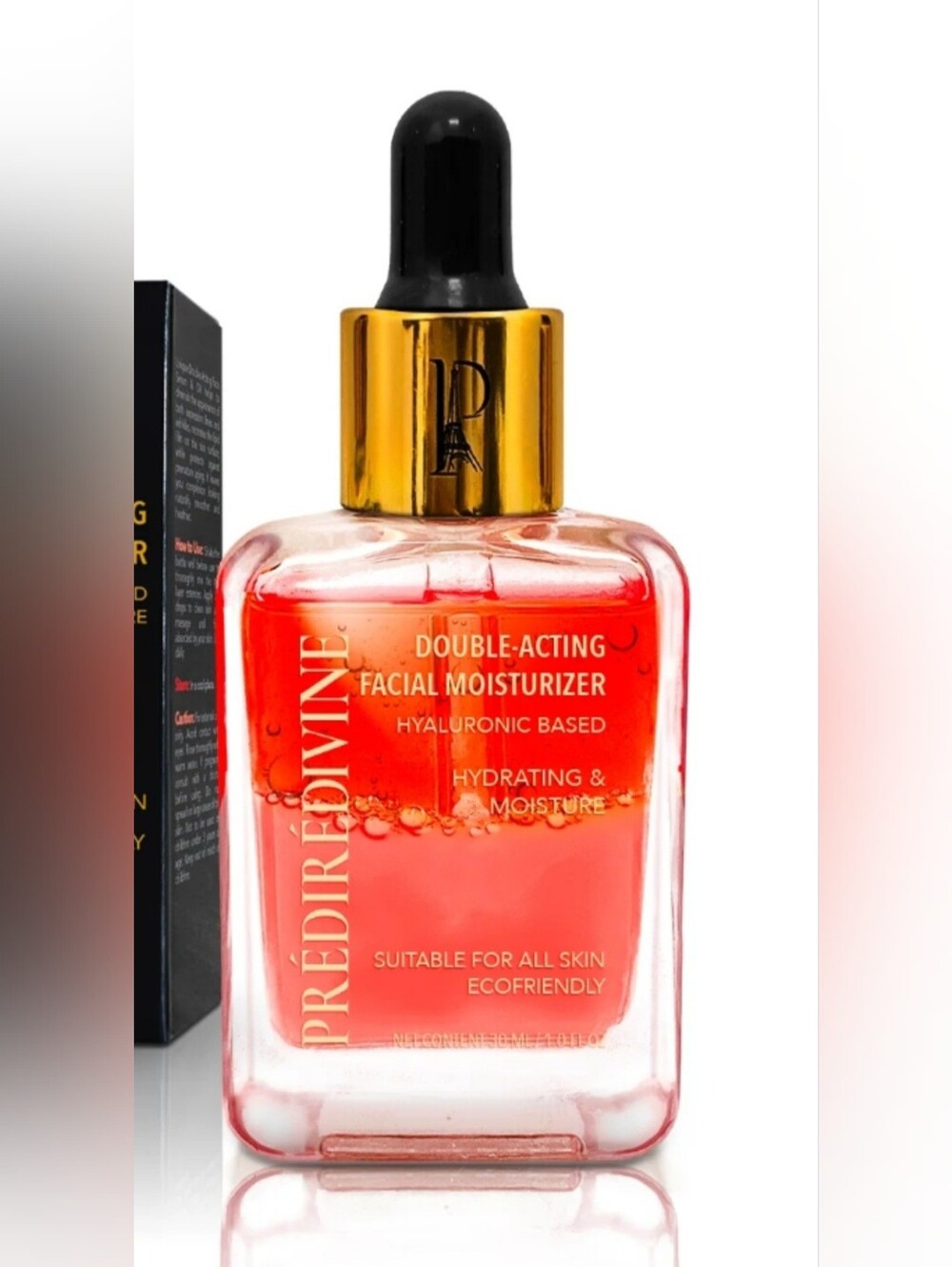 Predire Double Acting Facial Serum Moisturizer Hyaluronic Based